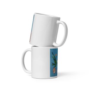 White glossy mug
