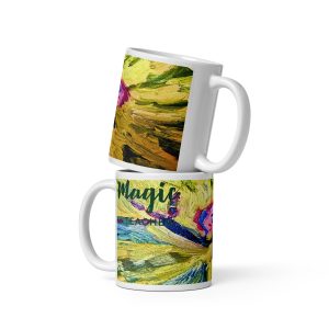 White glossy mug