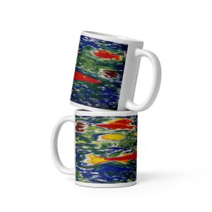 White glossy mug