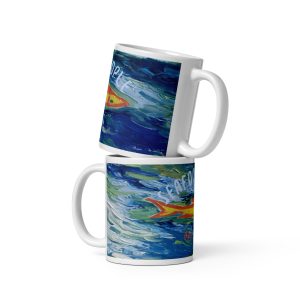 White glossy mug