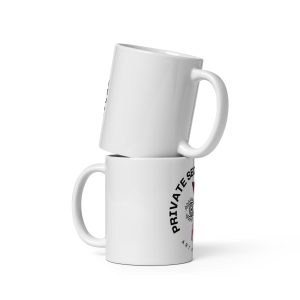 White glossy mug